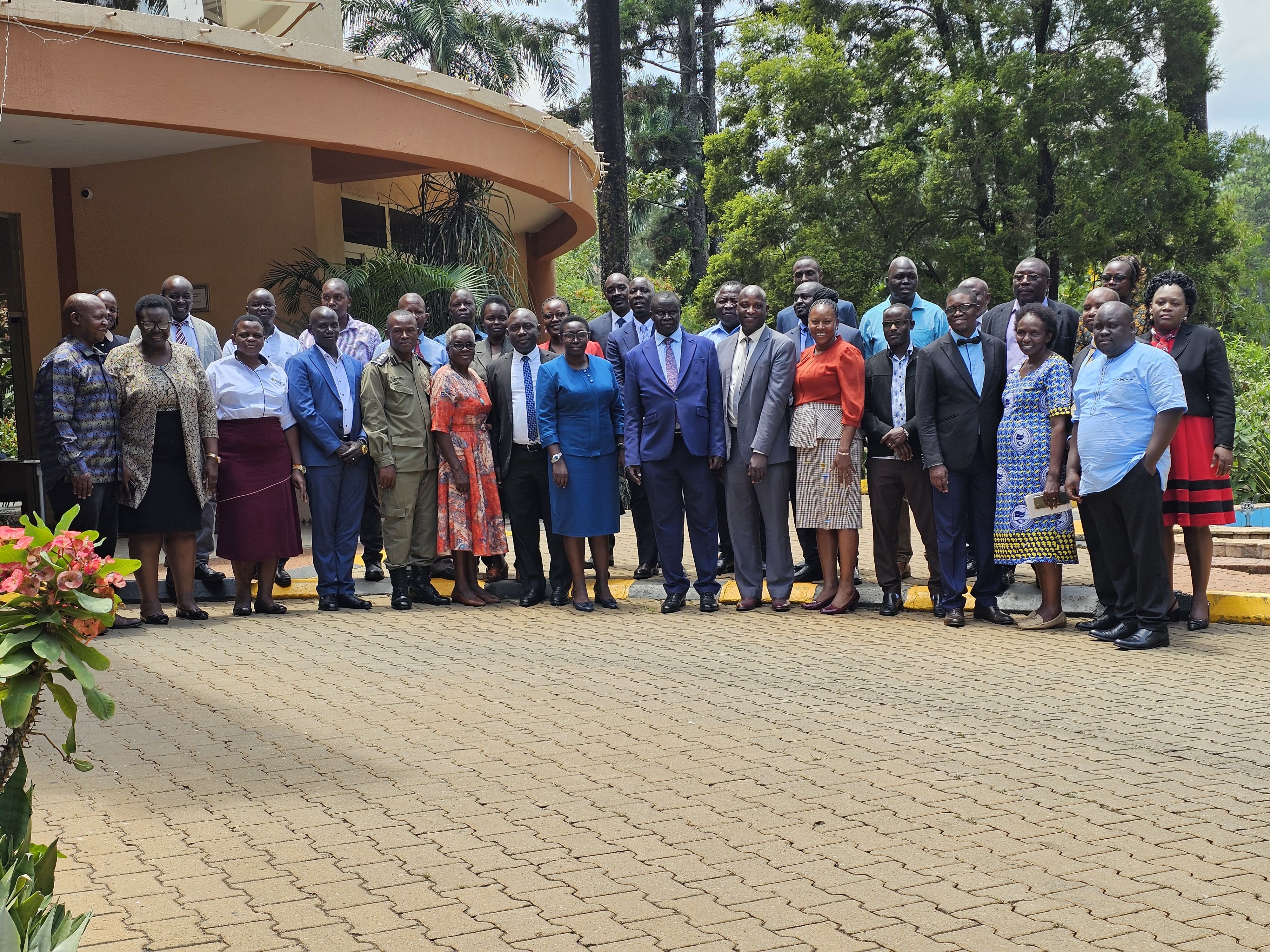 Members of Busitema University Management pose for a group photograph during the two-day retreat at Mbale Resort Hotel on 2 September 2026