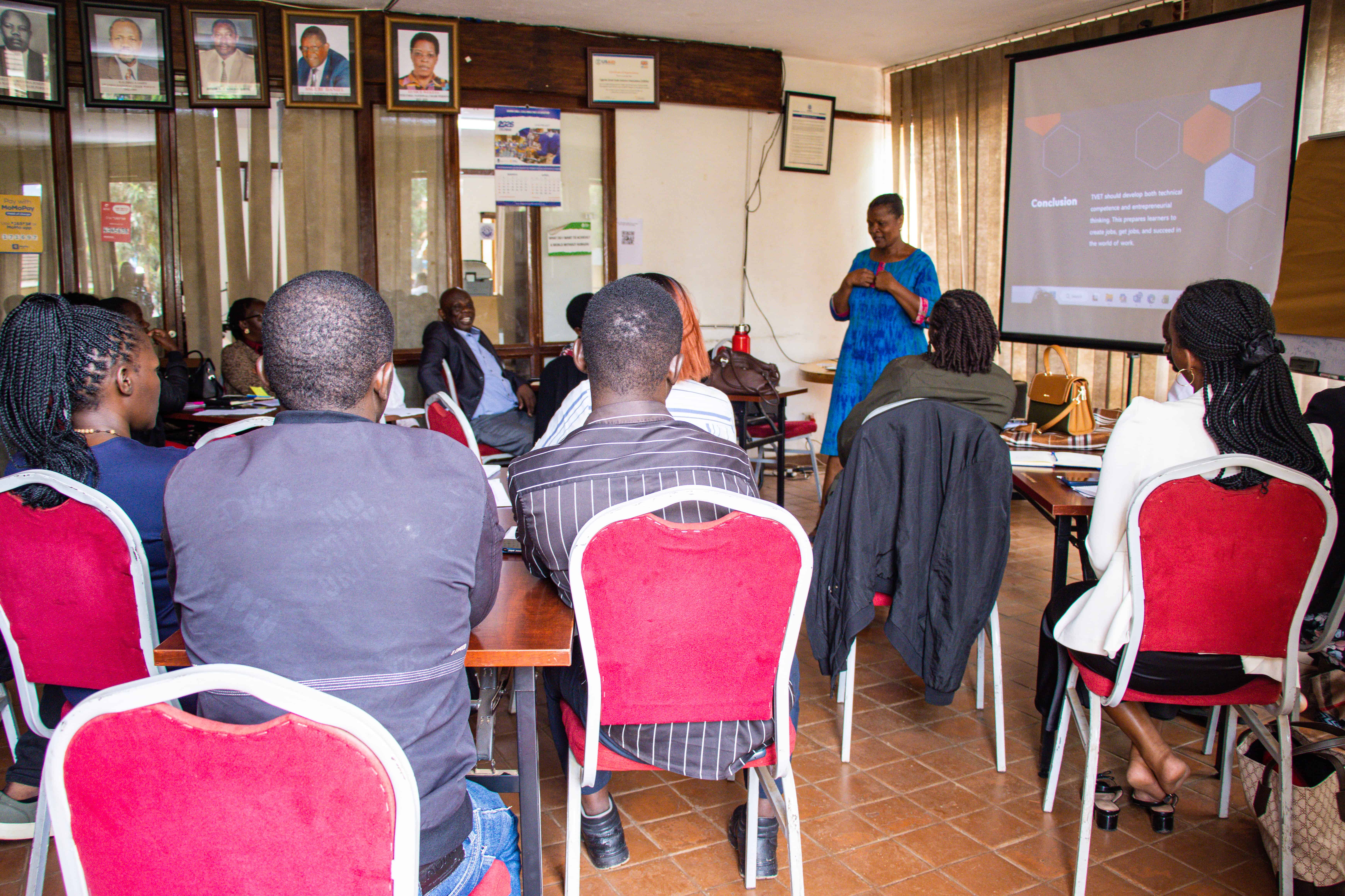 Ms. Edith Bagenda delivering a presentation during the workshop