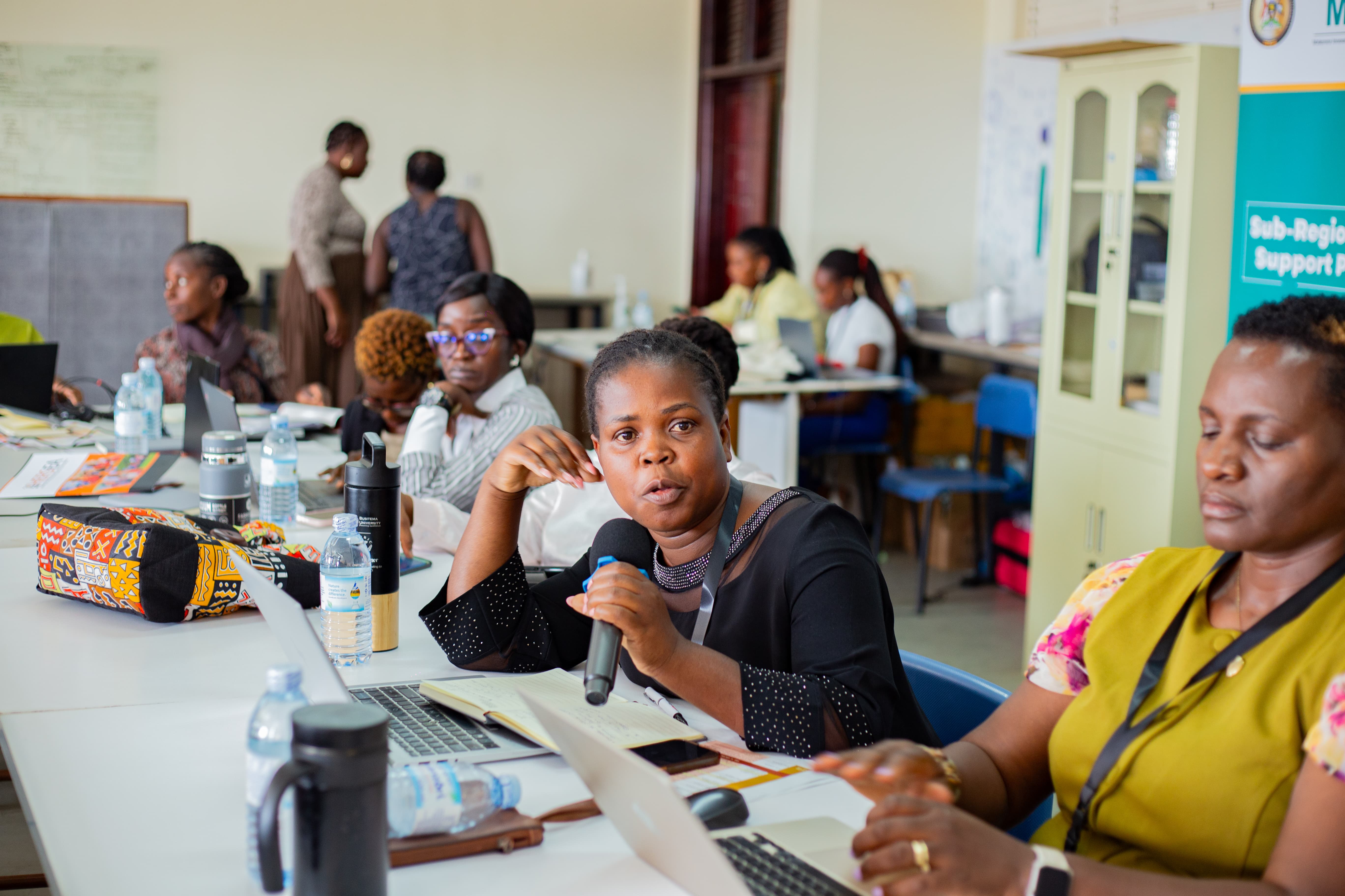 Dr. Carol Kawuma participates in an interactive session during the HERS-East Africa Leadership Academy