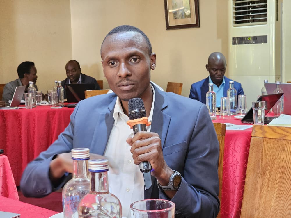 University Secretary Dr. Gregory Tweheyo addresses members of Management during the retreat, challenging them to reflect on the University’s current position, strategic direction and the measures needed to achieve its institutional goals.