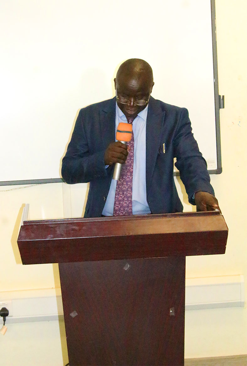 Prof. Paul Waako, addressing guests during the benchmarking exercise