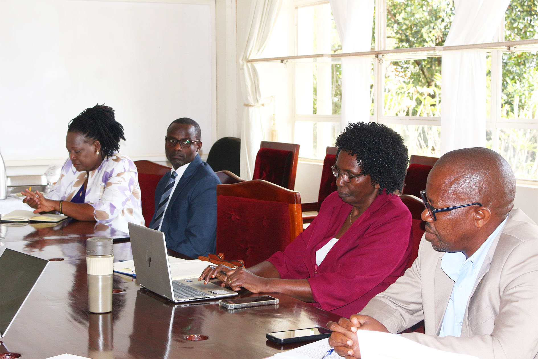University top managers during the handover ceremony for the Office of the University Secretary