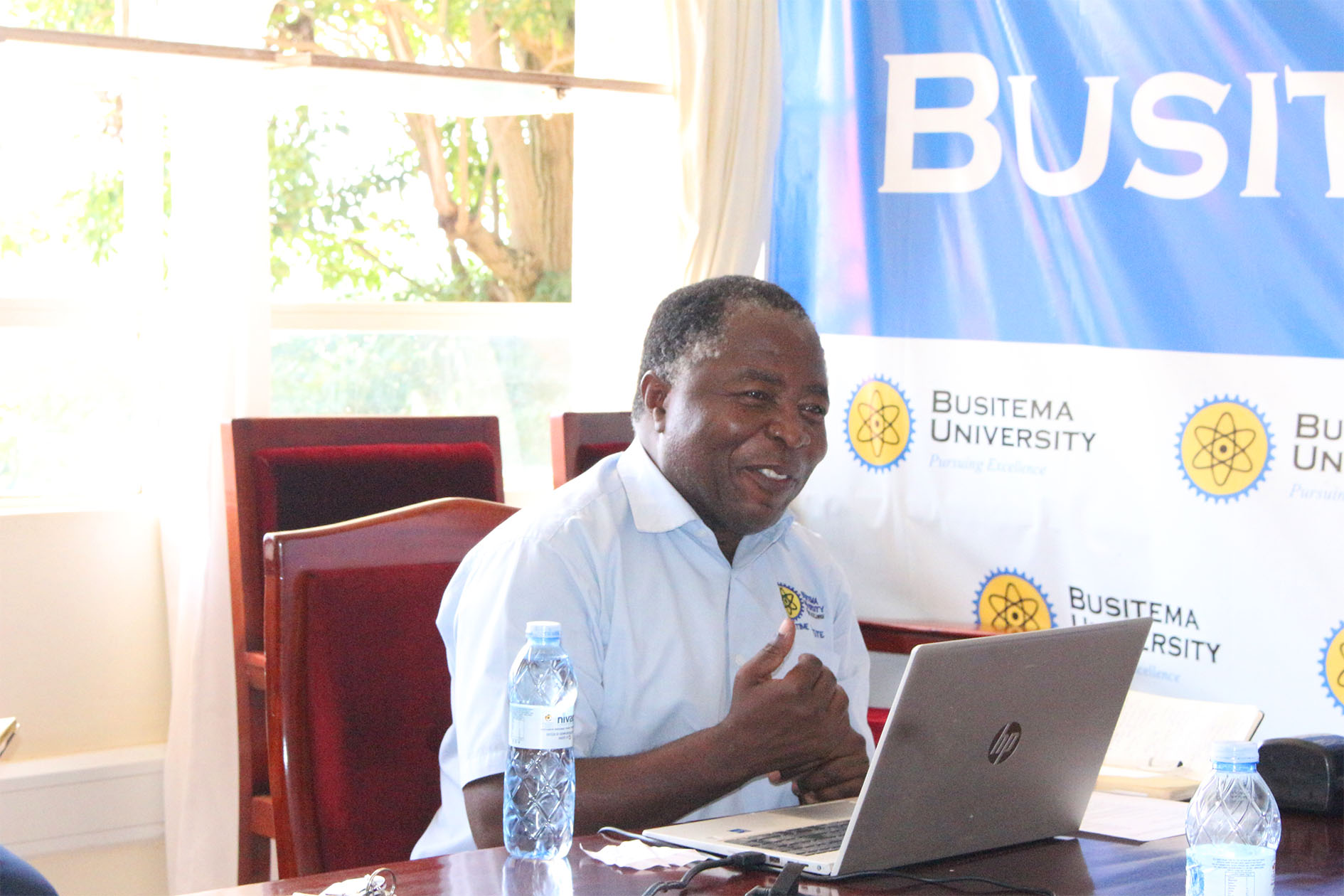 Director of the Maritime Institute, Prof. Waiswa Wilson Mwanja, presents the University's proposed maritime programmes and plans for the establishment of the Maritime Institute
