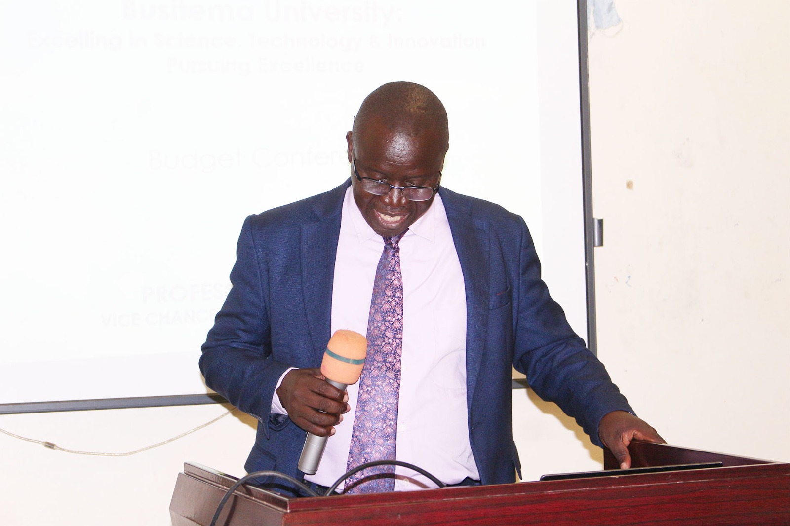 Vice Chancellor Prof. Paul Waako delivers his address during Busitema University’s FY 2027/2028 budget planning discussions.
