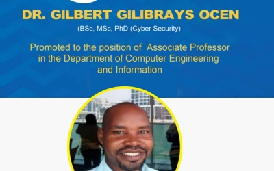 Dr. Gilbert Gilibrays Ocen Promoted to Associate Professor for Excellence in Cyber Security and Digital Forensics